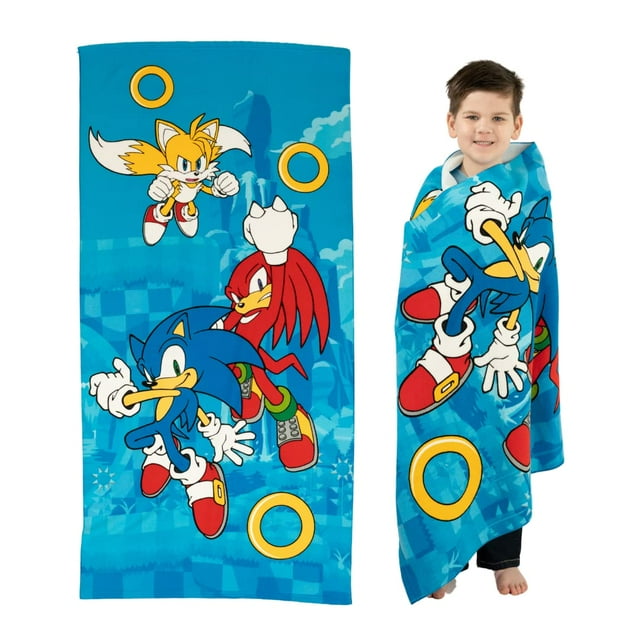 Toalla de playa Franco Sonic The Hedgehog de poliéster reciclado
