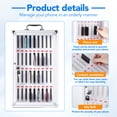 thumbnail image 3 of 24 Slots Cell Phone Locker with Handle,Aluminum Alloy Pocket Chart Storage Locker Box Cabinet,Wall-Mounted Cell Phones Storage Box for Office,Classroom,Gym,Sliver, 3 of 6