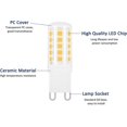 thumbnail image 4 of Bombilla LED G9 de 4 W, blanco neutro, 4000 K, 400 lm, equivalente a halógeno G9 de 40 W, 33 W, 360 grados, CA 220-240 V, lámpara LED neutra G9 para luz de espejo, mesa, 4 of 5