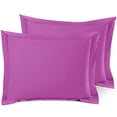 thumbnail image 2 of (3 pack) Nestl Pillow Sham Set of 2, Premium 1800 Series Double Brushed Bed Pillow Cases, Orchid Purple, Standard 20" X 26", 2 of 6