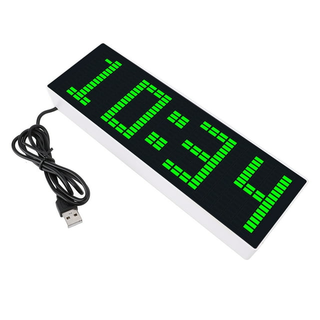 Reloj Electrónico, Pantalla LED De Espectro Musical 384 LED RGB 84 Efectos Dinámicos Controlados Por Voz O Línea Para Automóvil