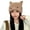 Khaki, variant on Mightlink Knitted Hat Cute Cat Ears Embroidery Face Slouchy Soft Cold Resistant Cozy Autumn Winter Women Beanie Cap for Outdoor