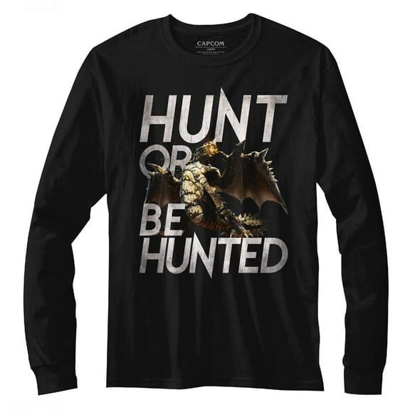 Monster Hunter Hunt Black Adult Long Sleeve T-Shirt