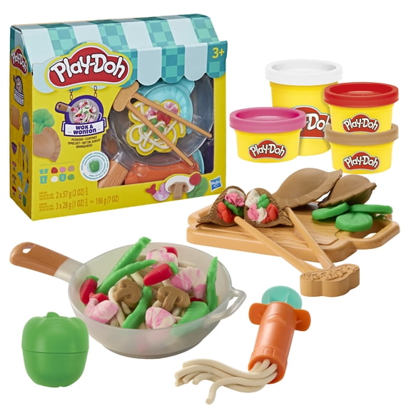 Play-Doh Wok & Wonton 8-Piece Kitchen Playset for Kids 3