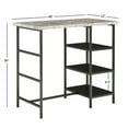 thumbnail image 4 of Weston Home Harper Counter Height Metal Table Table with Faux Marble Top and 2 Stools, Multiple Finishes, 4 of 16