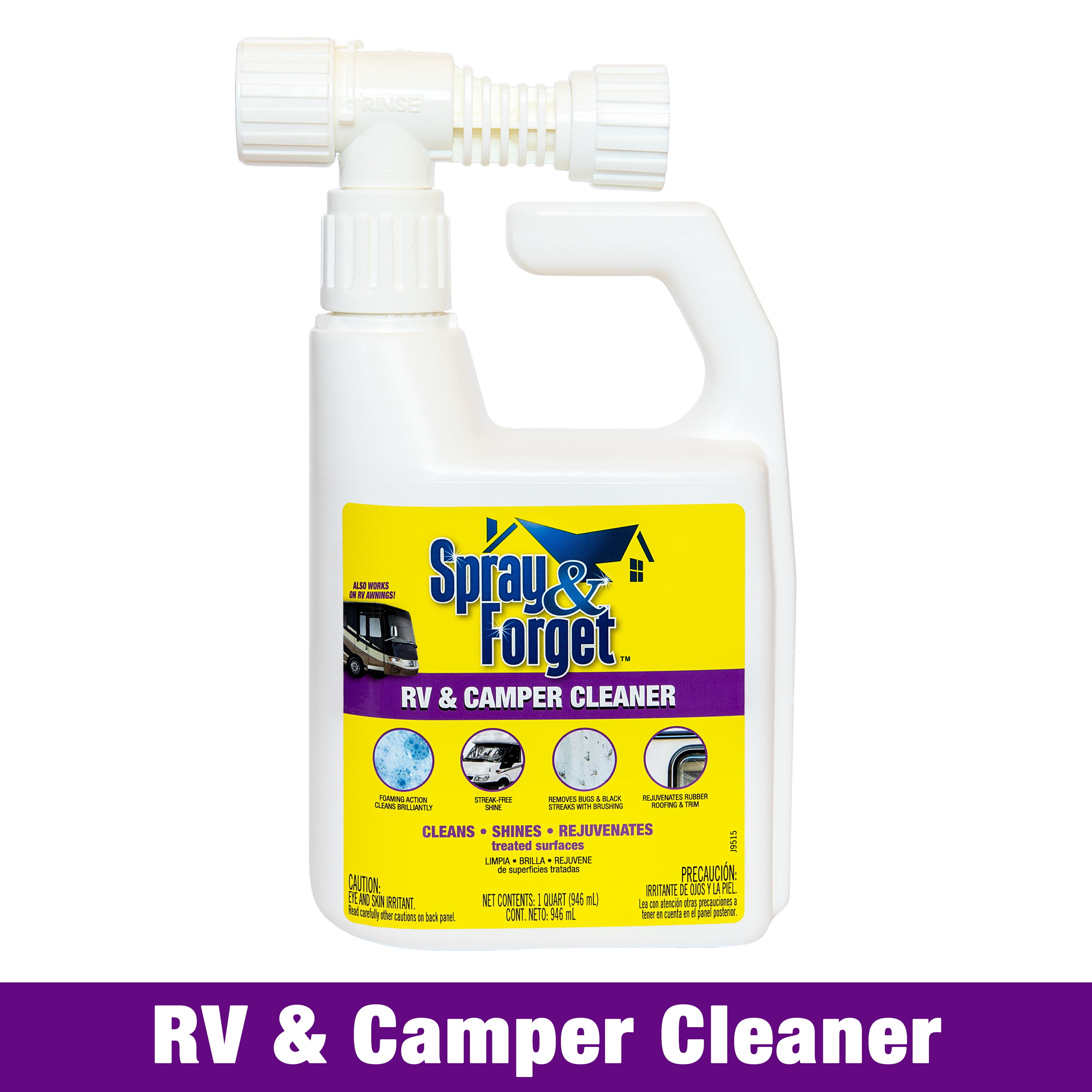 Spray & Forget RV & Camper Cleaner with Hose-End Adapter - 1 Quart Spray And Forget Rv And Camper Cleaner