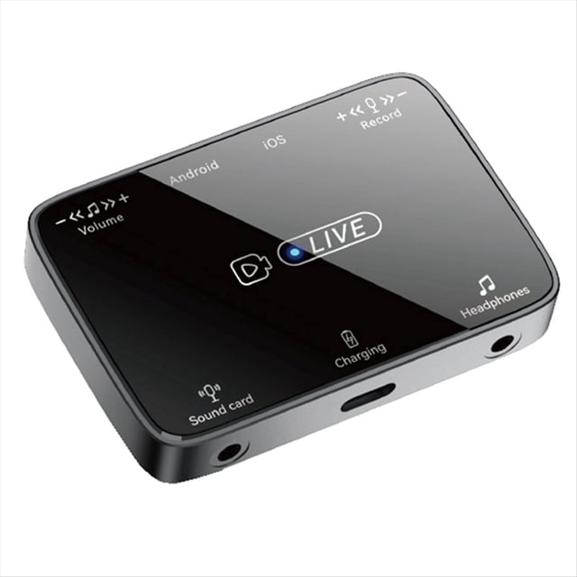 Adaptador de Tarjeta de Sonido para Transmisión en 2 en 1 Adecuado para Iluminación/Artefacto de Micrófono y Karaoke Estéreo Universal Typec