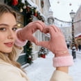 thumbnail image 5 of IDALL Winter Warm Touchscreen Gloves Women's Fleece Lining Texting Gloves Fuzzy Soft Winter Gloves for Skiing Pink One Size, 5 of 5
