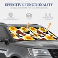 thumbnail image 4 of Disketp 2 Piece Sunflower Cow Pattern Windshield Sunshades,Folding Windshield Sun Shade For Car Suv Trucks Sedan,Blocks Uv Rays Sun Visor Protector-Large, 4 of 7