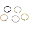thumbnail image 4 of 5PCS Fashion Rhinestone Nose Ring Stainless Steel Nose Ring Fake Nose Ring Non-Piercing Nose Ring, 4 of 5