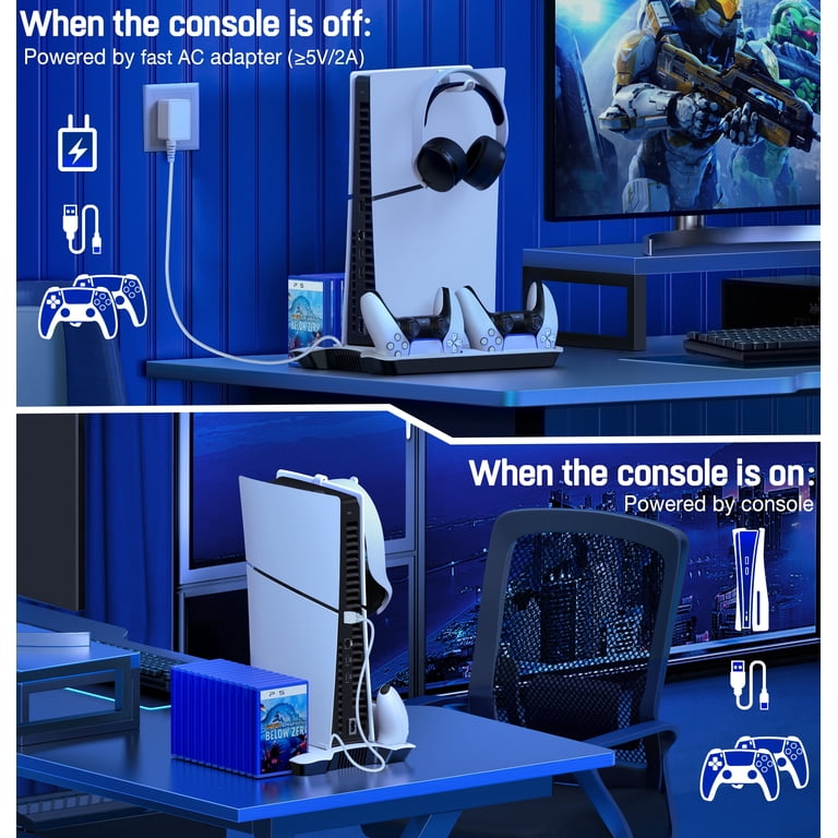 Beboncool PS5 Slim Cooling Stand with Dual Charger photo 4