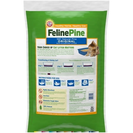 Feline Pine Original Cat Litter, 20lb (Best Kitty Litter For Multiple Cats)