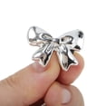 thumbnail image 3 of Unique Bargains 4 Pcs Shoelace Charms Bow Fashion Shoe Accessories Silver Tone, 3 of 5