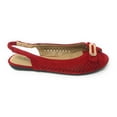 thumbnail image 3 of Victoria K Women's Bow With Gold Buckle Ballerina Flats, 3 of 5