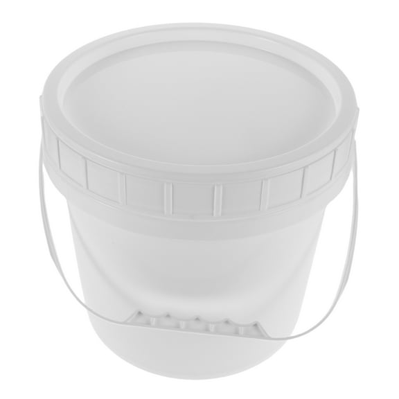 PTOOTP Plastic Food Storage Container Sealed Bucket White Plastic 1Pack