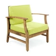 thumbnail image 5 of GDF Studio Pearl Outdoor 2 Seater Acacia Wood Chat Set with Cushions, Teak and Green, 5 of 8