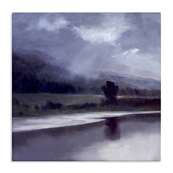 Stupell Industries Contemporary Storm Clouds Abstract Landscape Canvas Art, 24 x 24, by Sheila Finch
