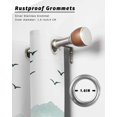 thumbnail image 6 of nqOlkjepod Outdoor Curtains for Patio Waterproof, Mist Forest Mountain Outdoor Privacy Panels Grommet, Watercolor Plant Nature Landscape Blackout Outside Curtains for Porch/Cabana 54"x84", 1 Panel, 6 of 8
