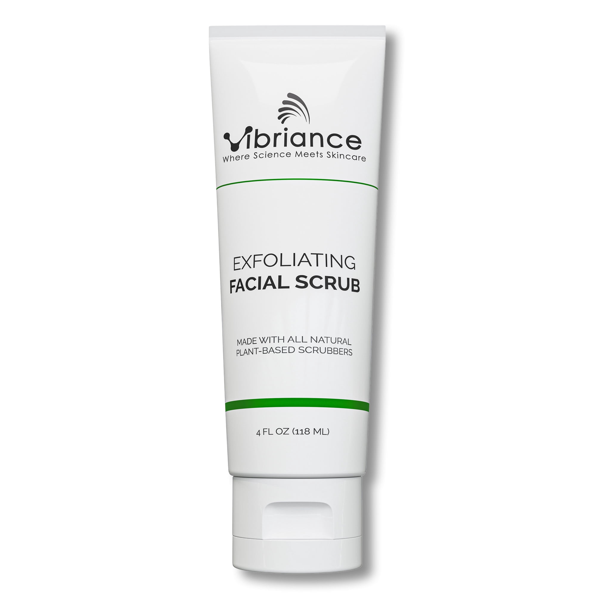 Vibriance Ultra-Gentle Face Scrub, 4 fl oz - Exfoliating Facial Wash Unclogs Pores - Sulfate and Paraben-Free Exfoliator For All Skin Types - Made with Natural Ingredients