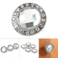 thumbnail image 3 of Tirador Redondo para Cajón Con Diamantes de Imitación Brillantes, 10 Pomos de Cristal Transparente para Armario, Tirador de Puerta Con Tornillo, Para Decoraci del Hogar, 3 of 7