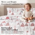 thumbnail image 3 of Southshore Fine Living, Inc. Comforter Cal King w/ Pillow Shams - Christmas Tree Print, Red & Grey, 3 of 9
