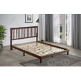 thumbnail image 3 of Brown Queen Rubberwood & MDF Wooden Platform Bed (Fully Slated), 3 of 3