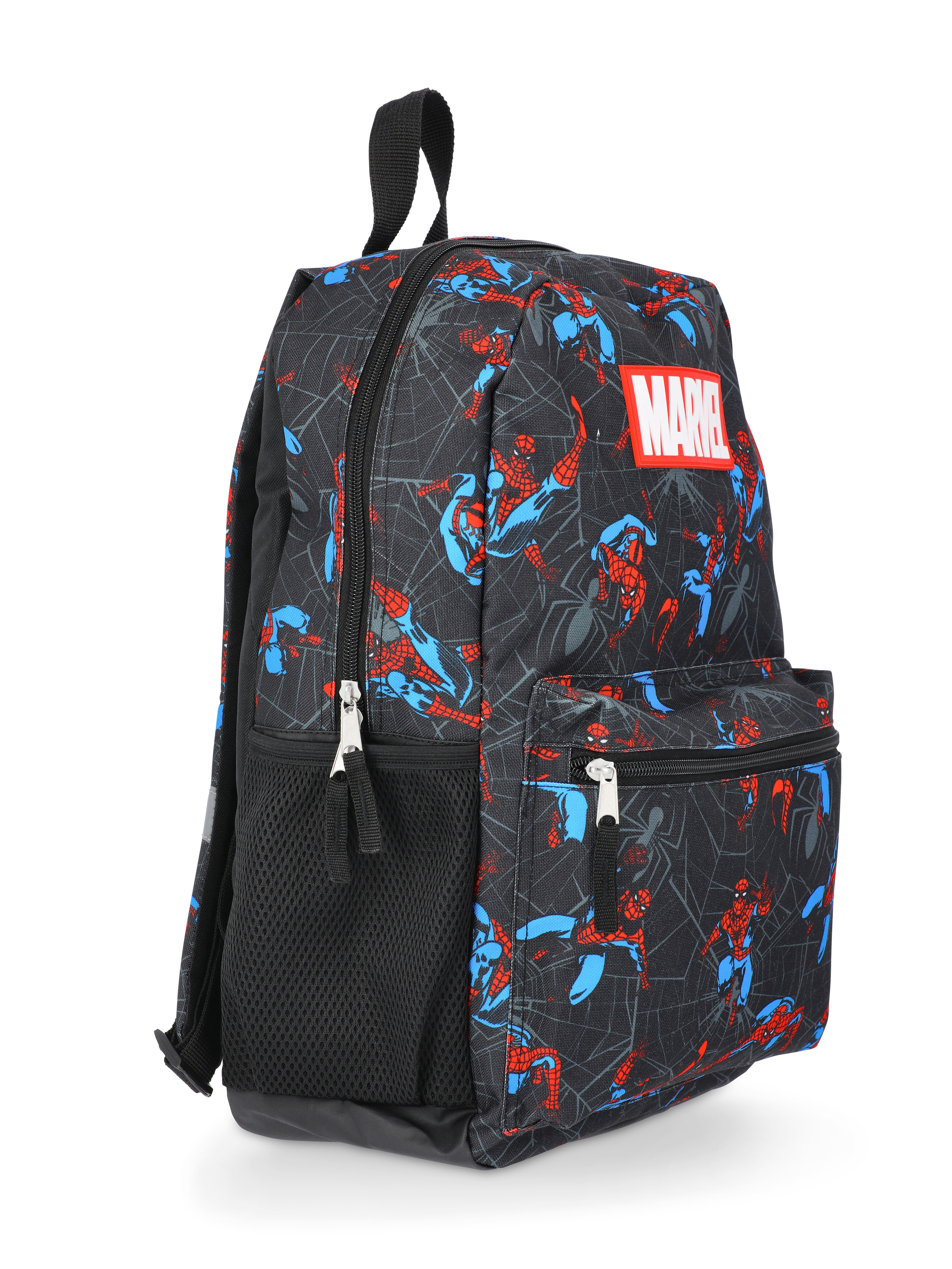 Mochila de Spider-Man para niños de 17 pulgadas, negra 3