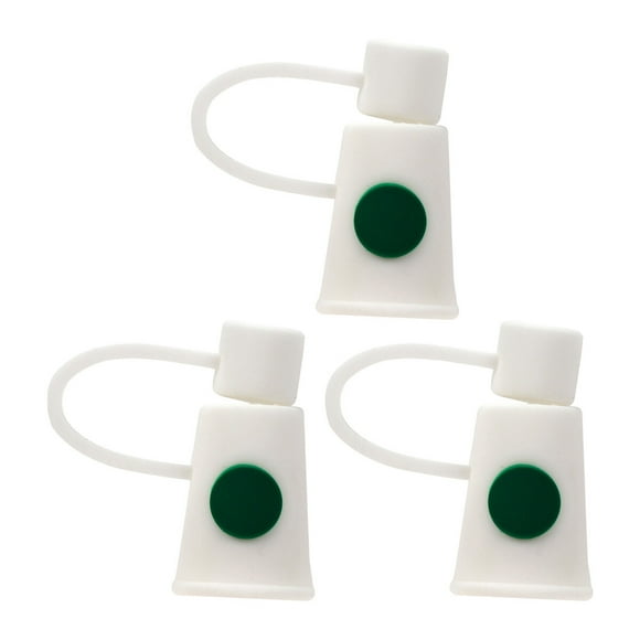 KAKOWELY 3pcs Dust-Proof Straw Cover Drinking Straw Lids Adorable Drinking Straw Plug,1.06"X0.79"X0.79"