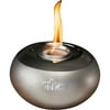 TIKI Brand 6" Clean Burn Ceramic Pearl of the Sea Firepiece Table Torch, Brushed Silver
