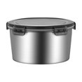 thumbnail image 4 of Rbaofujie Kitchen Storage Rack 304 Stainless Steel Round Fresh Box Refrigerator Freezer Box Food Storage Box Lunch Box Four Packs. Kitchen Storage Containers, 4 of 9