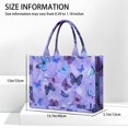 thumbnail image 3 of Large Capacity Tote Bag,Purple Butterfly Flower Pattern Handbag Fashion Luxury Tote Bag,15.7"x13"x 5.1" Inches,Laptop Compatible, 3 of 6