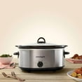 thumbnail image 3 of 7qt Manual Slow Cooker - Stainless Steel: Original Slow Cooker, Removable Stoneware, Stay-Cool Handles, 270W, 3 of 4