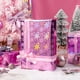 thumbnail image 2 of Rollo de papel de regalo navideño holográfico rosa Homeral, 43 x 10 m, 2 of 7
