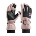 thumbnail image 2 of Unisex Women Men Winter Gloves with Thick Velvet Touch Screen Waterproof Windproof Outdoor Sport Skiing Daily Work Gloves Pink, 2 of 3