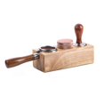 thumbnail image 2 of 58mm Café Tamper Holder Espresso Portafilter Station Tamper Stand Base de madera, 2 of 11