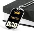 thumbnail image 3 of Cheetoh Chat Papa Collier en Acier Inoxydable Ou en or 18 Carats Chien Tag 24" Chaîne, 3 of 8