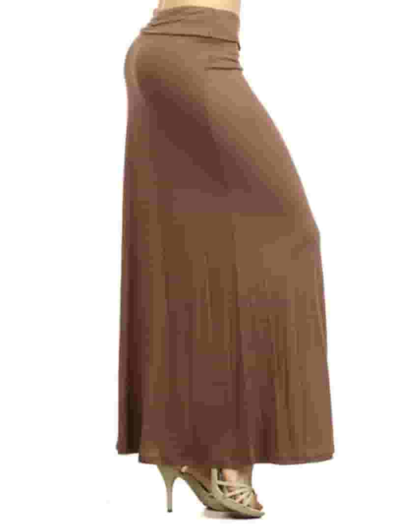 ★LEE★ Women's Sweat Long Skirt Pigment Brown LE2403SR20PW Women's Trendy Style Solid Maxi Long Skirt - Walmart.com