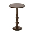 thumbnail image 5 of Kate and Laurel Wegner Traditional Wooden Round Side Table, 16 x 26, Brown, Elegant and Durable Pedestal Table for Use as Living Room End Table, Plant Stand, or Bedroom Nightstand, 5 of 9