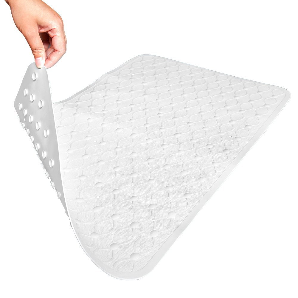 VDOMUS Non Slip Eco Friendly Bathtub Mat for Kids Shower Mat (White