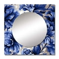 thumbnail image 2 of Designart "Splendid Victorian Damask I" floral Square Mirror For Wall Decor - Large Blue Square Mirror Printed Wall Decor - Cottage Square Living Room Mirror, 2 of 5