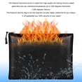 thumbnail image 3 of Maoww Fireproof Document Bag Waterproof Passport Coins Storage Holder Travel Office Silicone Coated Safe Pocket with Zipper, 3 of 7