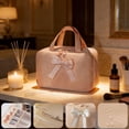 thumbnail image 5 of Cute Bow Travel Cosmetic Bag, Large Capacity Waterproof Makeup Organizer with Multi-Compartment for Toiletry & Cosmetics, 5 of 7