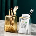 thumbnail image 5 of Makeup Brush Cup Holder Organizer for Vanity, Acrylic Vintage Green Make Up Brushes Holders Container Storage with Striped Design for Bathroom Countertop, Pen Pencil Holder Cosmetic Cup for Desk, 5 of 5