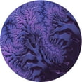 thumbnail image 1 of Ahgly Company Machine Washable Indoor Round Transitional Purple Area Rugs, 3' Round, 1 of 7