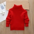 thumbnail image 2 of Wdgfv Boys Sweater Knitted Round Neck Pullover Tops Winter Fall Clothes for Toddler Red 3-4 Years, 2 of 4