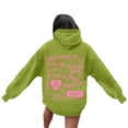 thumbnail image 4 of Womens Graphic Hoodies Cute Bow Print Long Sleeve Pullover Hoodie Unisex Oversized Y36K Preppy School Sweatshirt, 4 of 7
