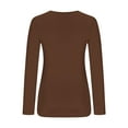 thumbnail image 3 of Jalioing Women's Slim Basic T Shirt Long Sleeve Scoop Neck Casual Tee Shirts Solid Color Fashion Undershirts, 3 of 5