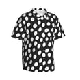 thumbnail image 2 of Hawaiian Shirt For Men, Abstract Dot Pattern Mens Button Down Short Sleeve Shirt, Summer Beach Shirts For Men, 2 of 2