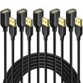 thumbnail image 1 of USB Extension Cable, Excgood 10ft (3m) Extra Long USB Extender Cord- USB 2.0 A Male to A Female Cable for Flash Drive,Hard Drive,Keyboard,Mouse,Print, 1 of 7