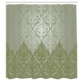 thumbnail image 2 of Ambesonne Vintage Shower Curtain, Medieval Victorian Pattern, 69"Wx84"L, Pale Olive, 2 of 4